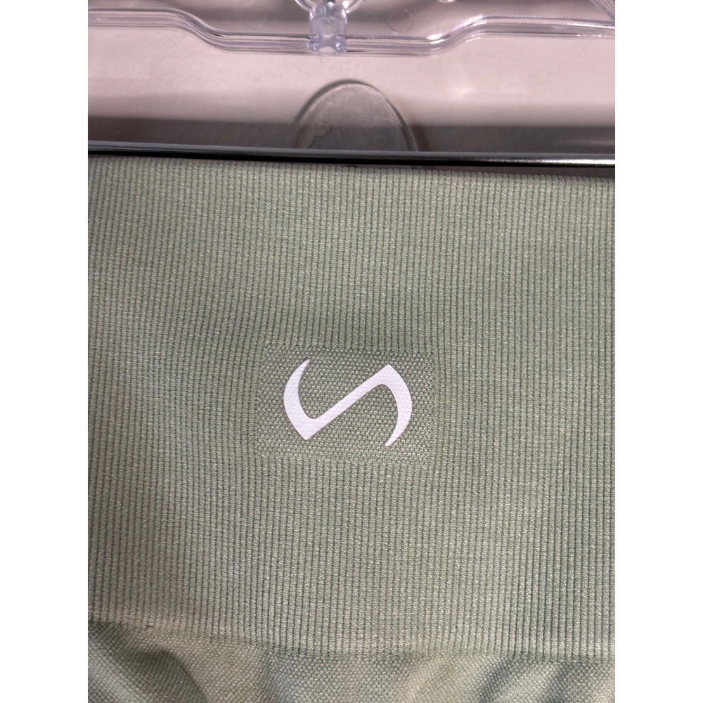 STLF Sage Green‎ Seamless High Waist Leggings Workout Athleisure Activewear SZ S - Picture 3 of 6